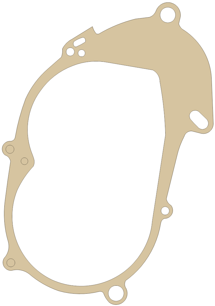 Yamaha Crankcase Cover gasket outline, OEM 3L5-15451-01, A material