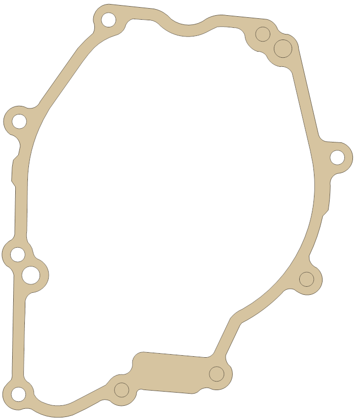 Yamaha YFZ R6 Crankcase Cover 1 gasket outline