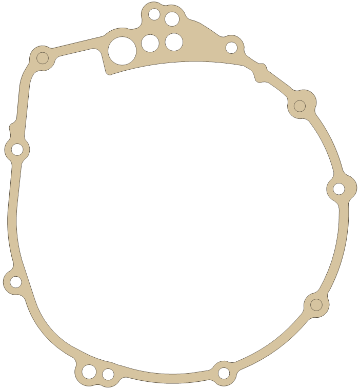 Yamaha YFZ R6 Crankcase Cover 2 gasket outline