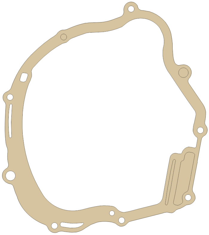 Yamaha 5HH-E5461-00 gasket outline, OEM 5HH-E5461-00, A material