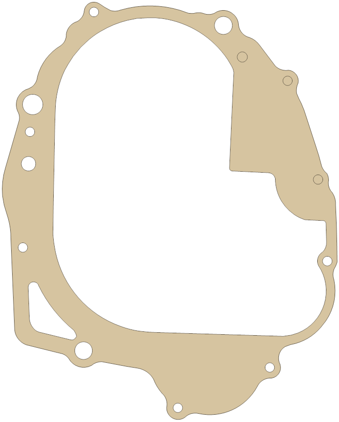 Yamaha YFM25BV CRCS Cvr 3 gasket outline