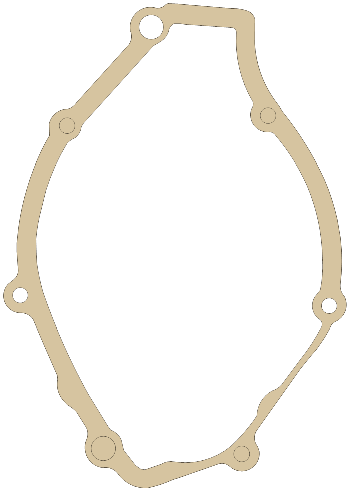 Yamaha Crankcase gasket outline, OEM 5HH-E5451-00, A material