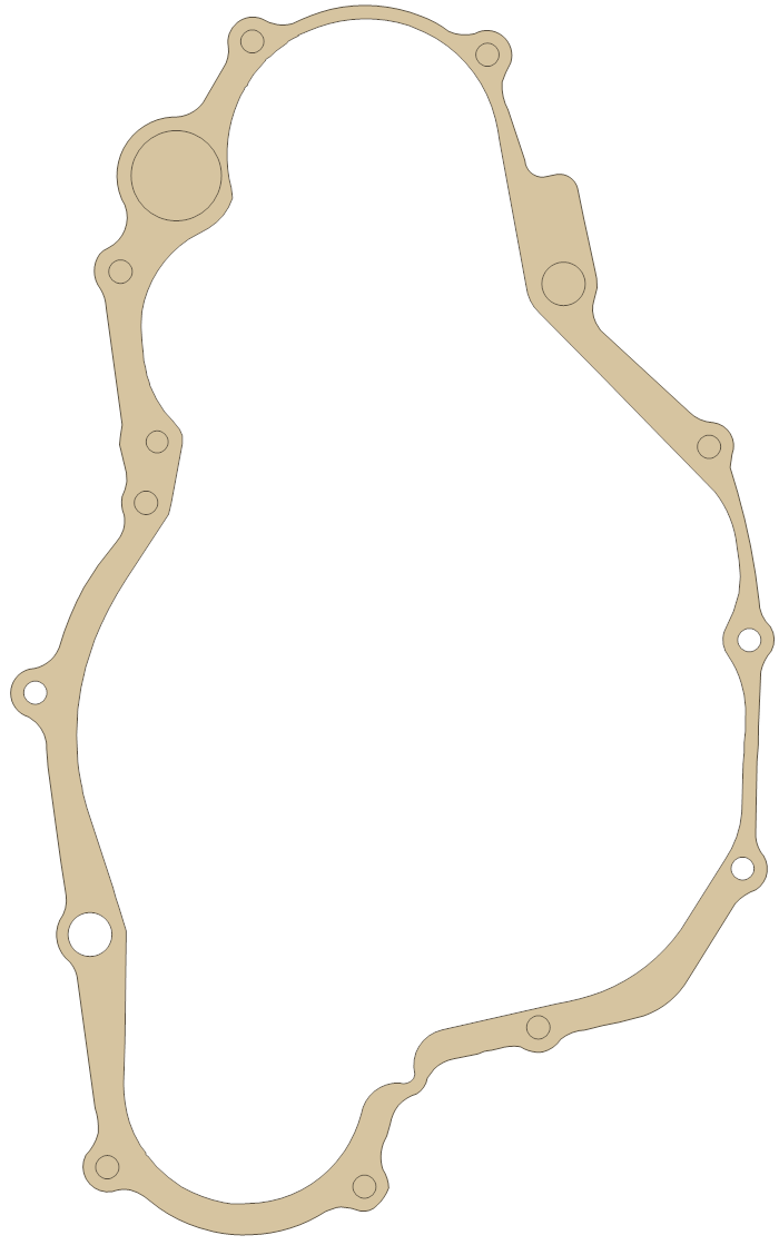 Yamaha YZ450 Crankcase cover gasket outline