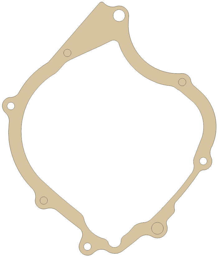 Yamaha TTR90EV Crankcase Cover gasket outline
