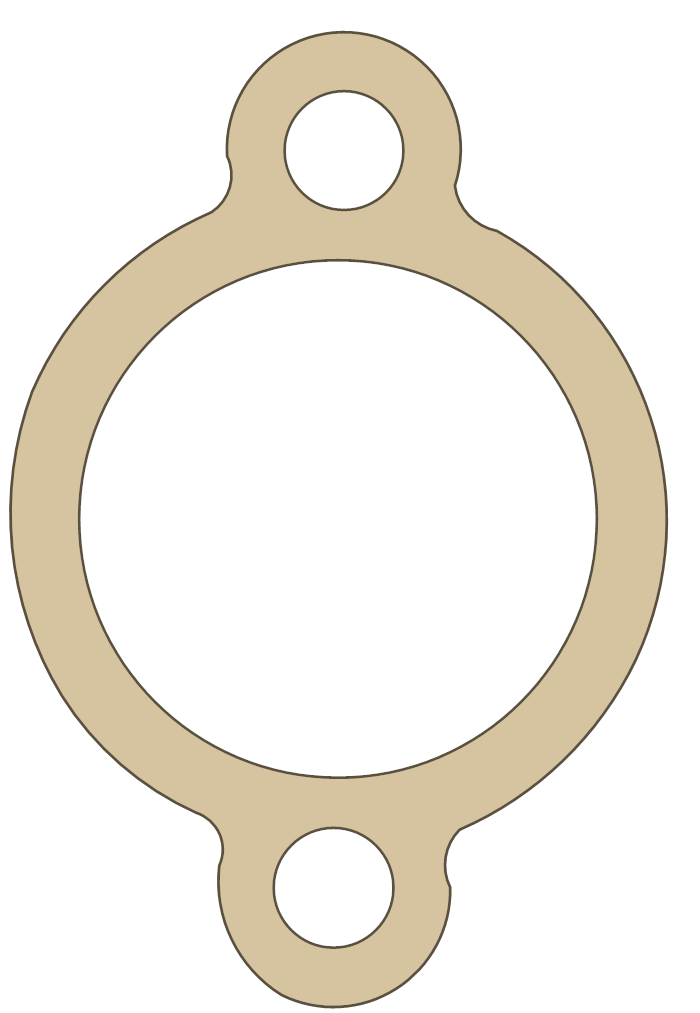 Yamaha YZFR6SVC Tensioner gasket outline