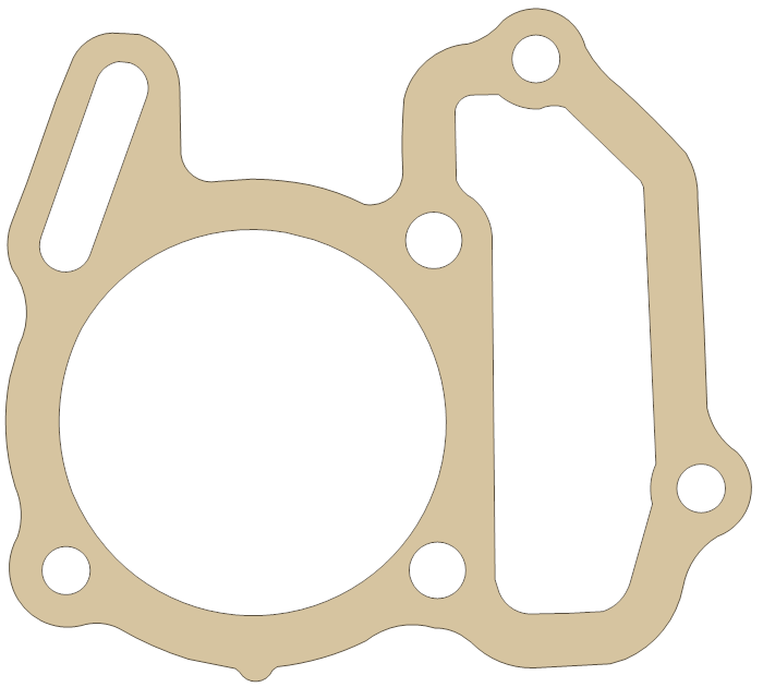 Yamaha Cylinder gasket outline, OEM 22F-11351-01, A material