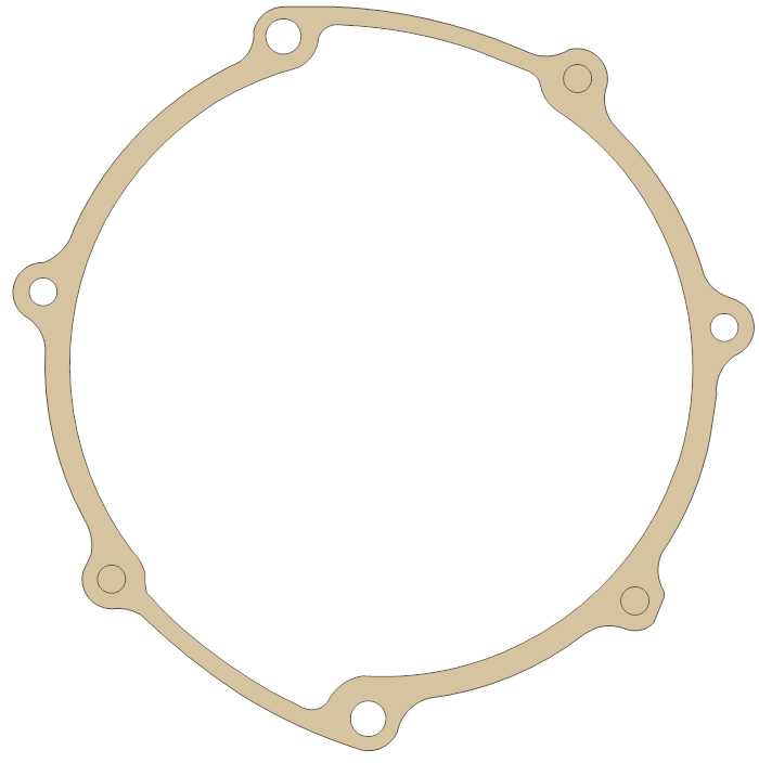 Yamaha Gasket gasket outline, OEM 5NL-15453-10, A material