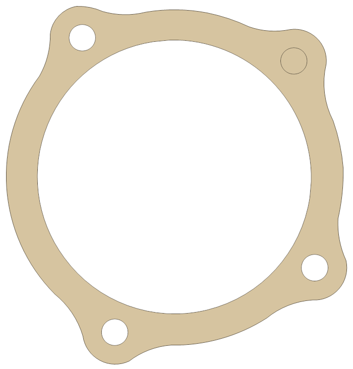 Yamaha Housing gasket outline, OEM 3FA-17519-10, A material