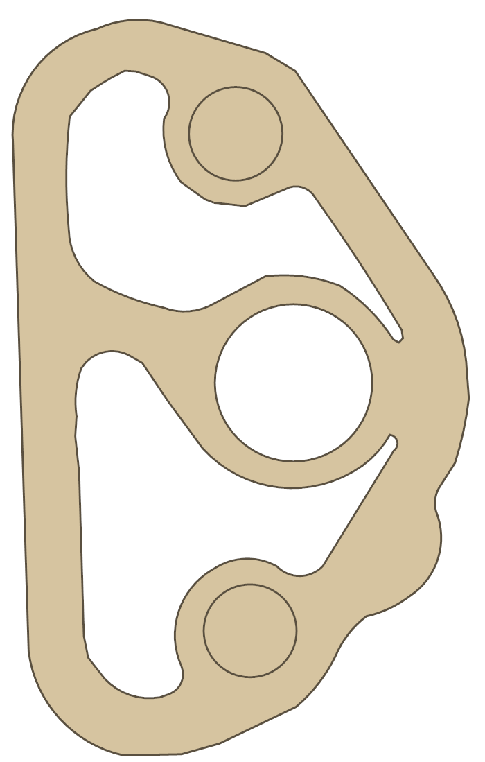 Yamaha Pump cover gasket outline, OEM 5VL-E3329-00, D material
