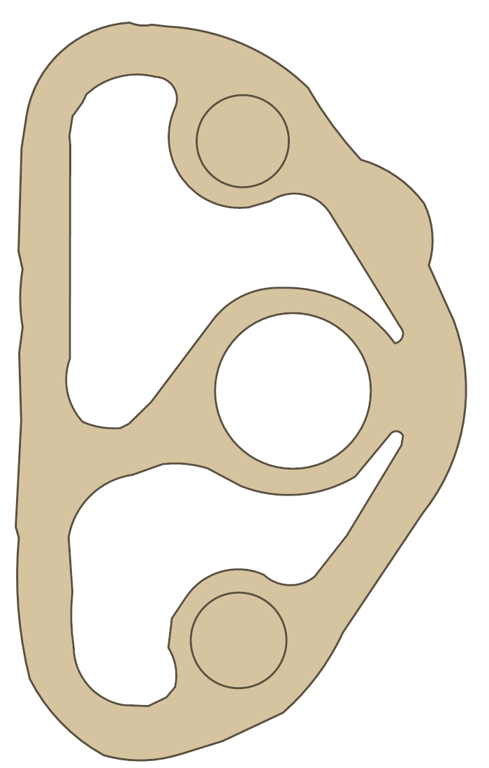 Yamaha Pump Cover gasket outline, OEM 5HH-E3329-00, D material