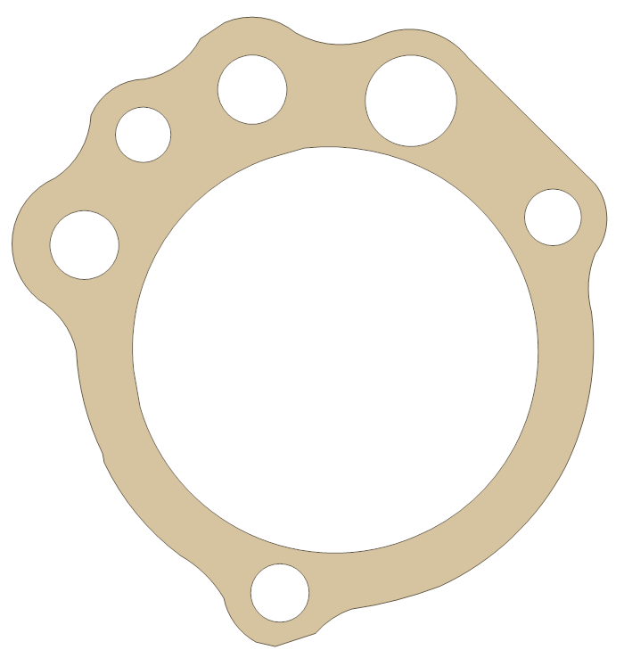 Yamaha YFM700RV Pump Cover gasket outline