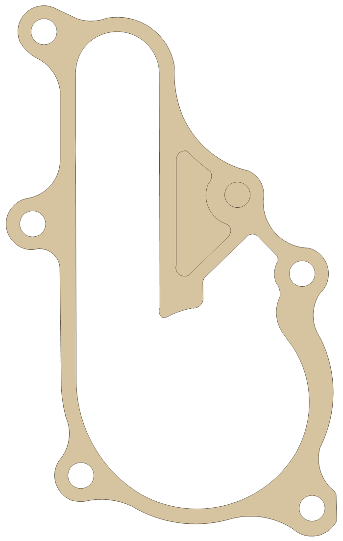 Yamaha 1S3-12428-00 gasket outline, OEM 1S3-12428-00, A material