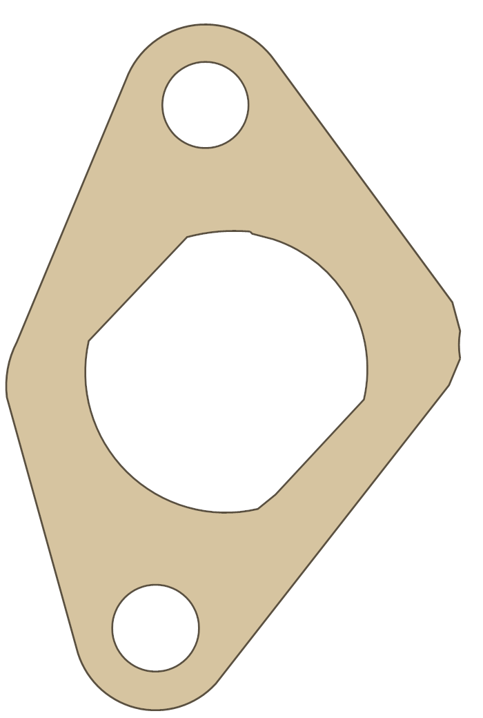 Yamaha Tensioner gasket outline, OEM 5VL-E2213-10, A material