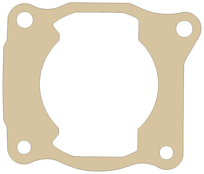 Yamaha YFZ350V Cylinder gasket outline