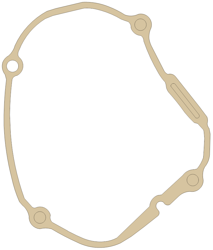 Yamaha YZ125 Crankcase gasket outline