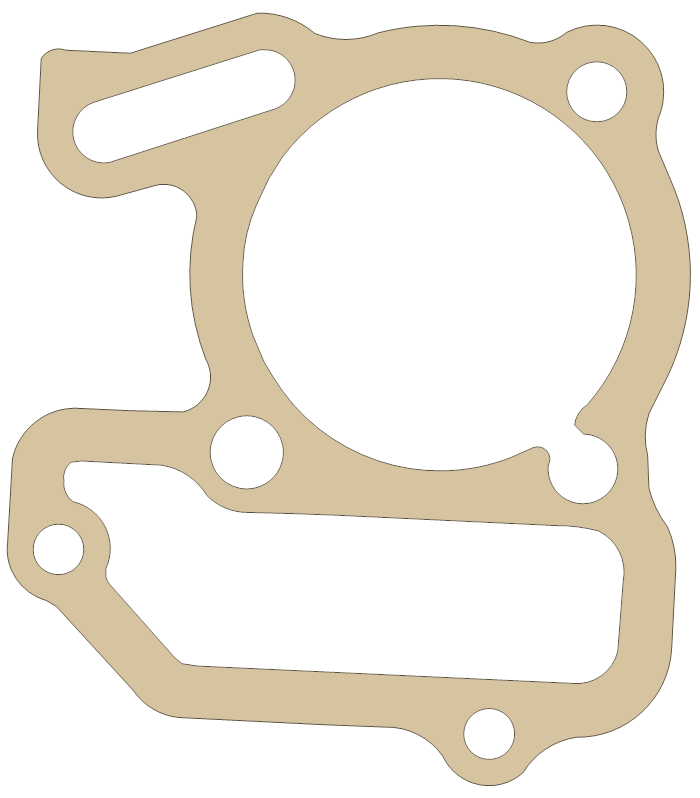 Yamaha Cylinder gasket outline, OEM 1P6-E1351-00, A material