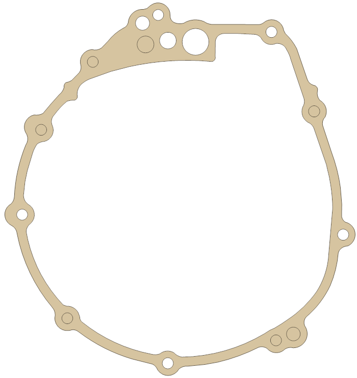 Yamaha YZFR6SVC Crankcase gasket outline