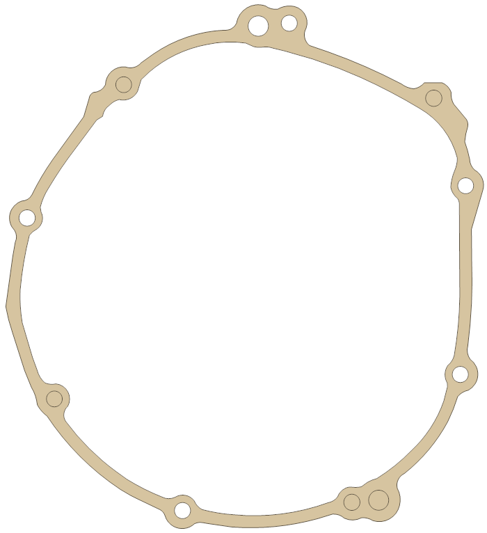 Yamaha YZFR65PVC Crankcase gasket outline