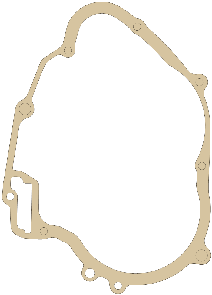 Yamaha Crankcase gasket outline, OEM 1P6-E5461-00, A material