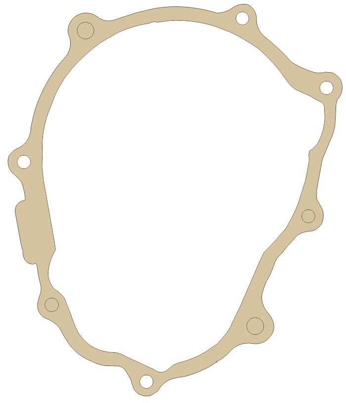 Yamaha L.Side Alt Cover gasket outline, OEM 5um-15451-00, A material