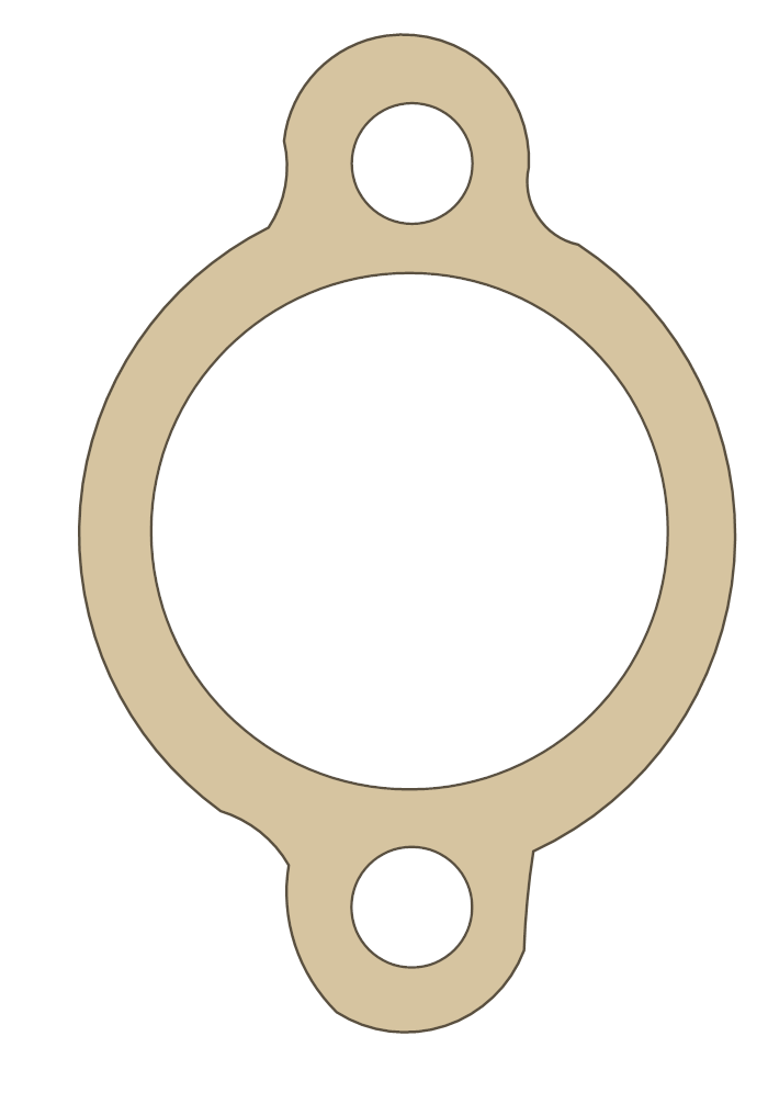 Yamaha FZR750R Tensioner Case gasket outline