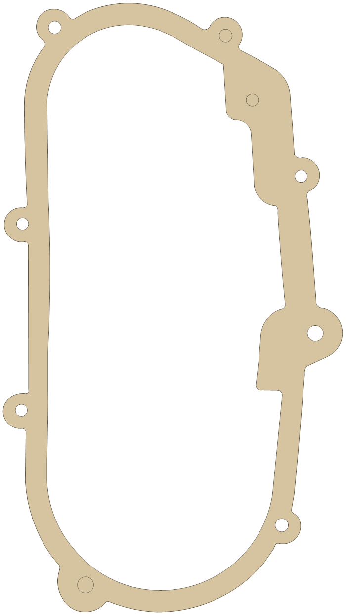 Yamaha SRV Chain Case gasket outline