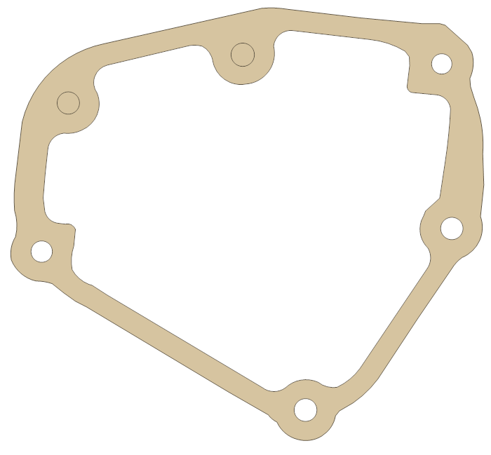 Yamaha YFZ R1 Oil Pump Cover gasket outline