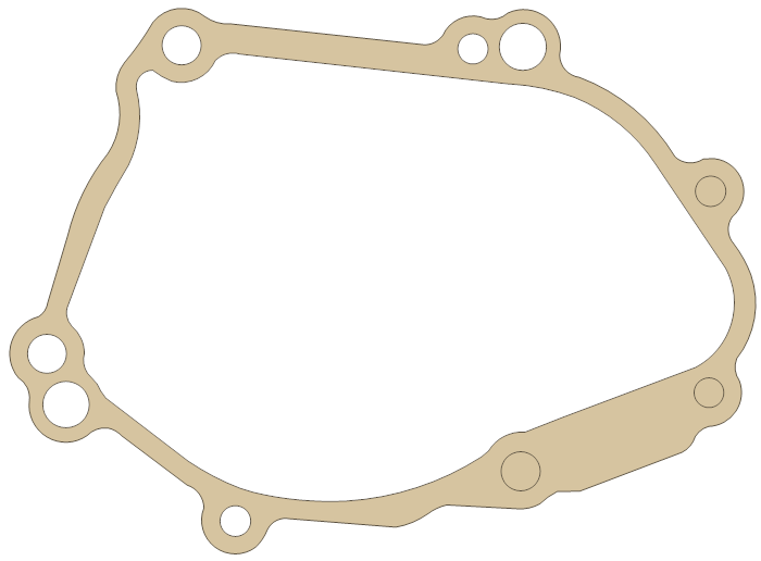 Yamaha YFZ R1 Crankcase Cover 1 gasket outline