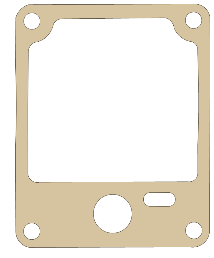 Yamaha Float Bowl gasket outline, OEM 10L-14984-02, A material