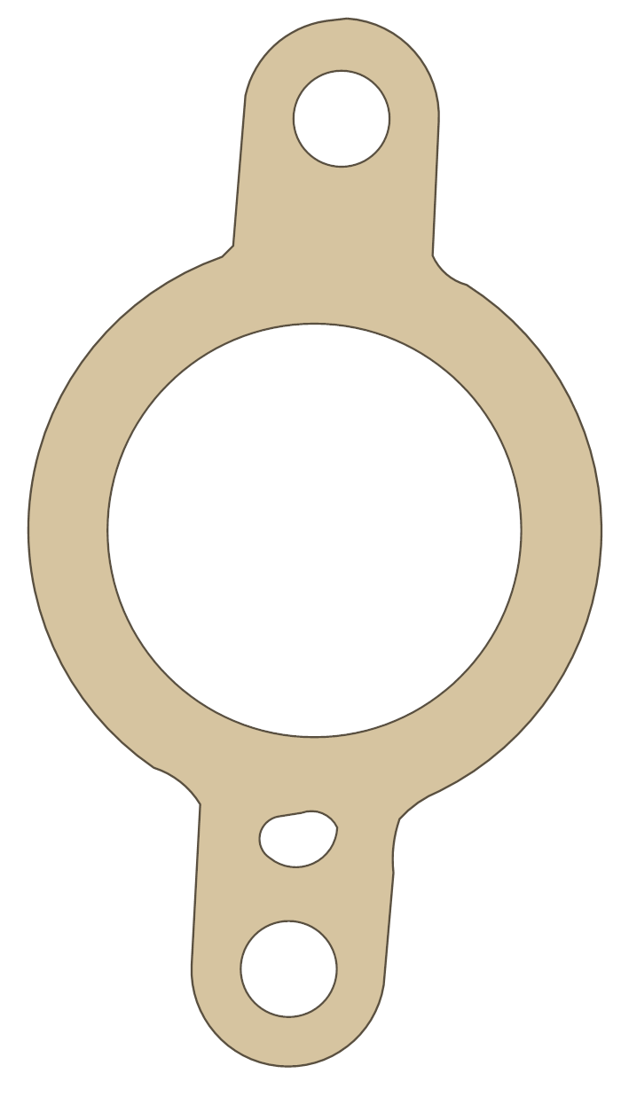 Yamaha Tensioner gasket outline, OEM 33M-13556-10, A material