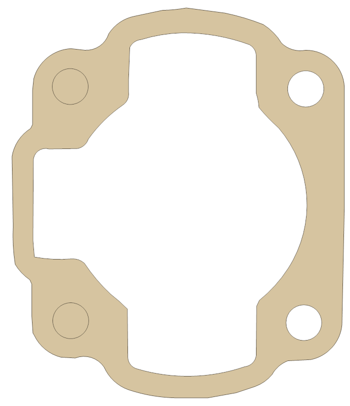 Yamaha YW50 Zuma Cylinder gasket outline