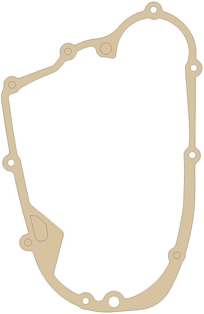 Yamaha R. Cover gasket outline, OEM 3GL-15451-00, A material