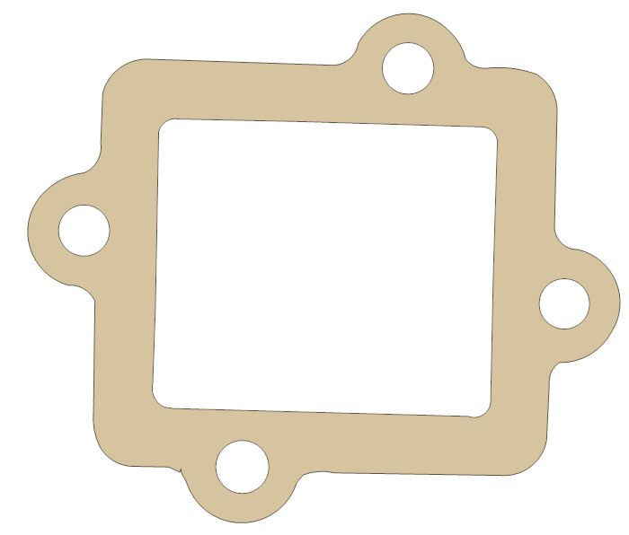 Yamaha CY50 Jog Valve Seat gasket outline