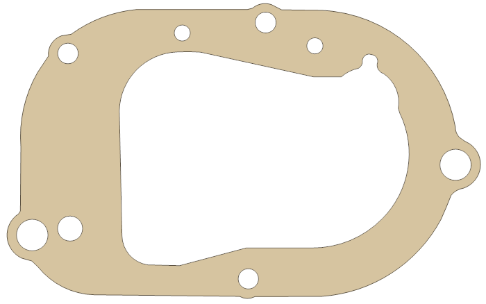 Yamaha CY50 Jog Crankcase Cover 2 gasket outline