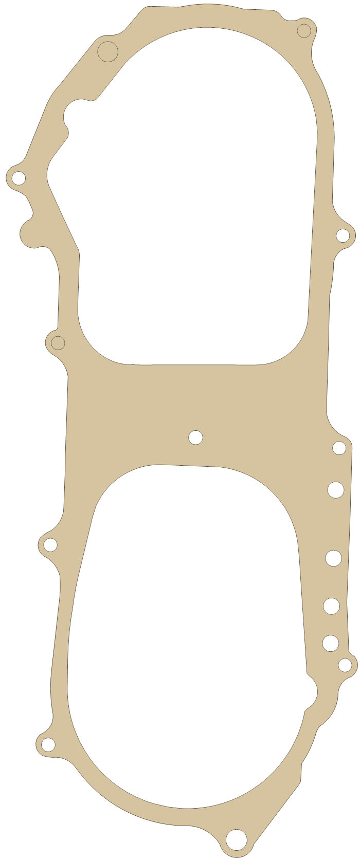 Yamaha CY50 Jog Crankcase Cover gasket outline
