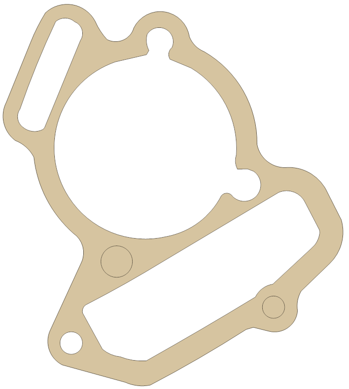 Yamaha YFM125GT Cylinder Base gasket outline