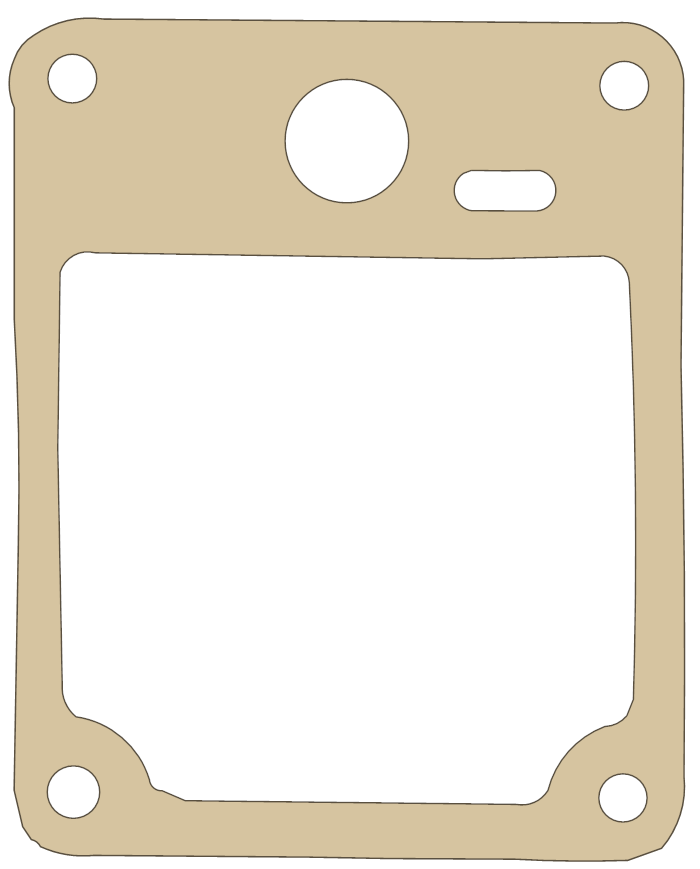 Yamaha XV700 Float Bowl gasket outline