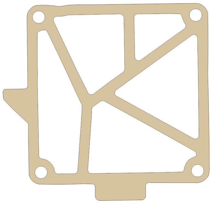 Yamaha Gasket gasket outline, OEM 5SL-15462-00, A material