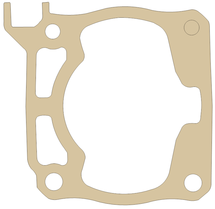 Yamaha Cylinder gasket outline, OEM 1C3-11351-00, A material