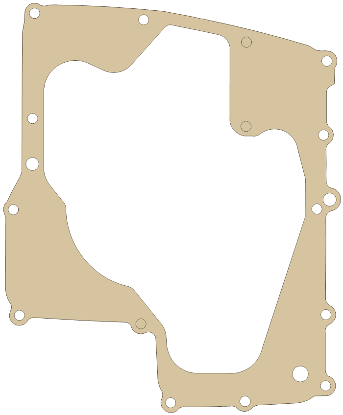 Yamaha Gasket gasket outline, OEM 5VY-13414-01, A material