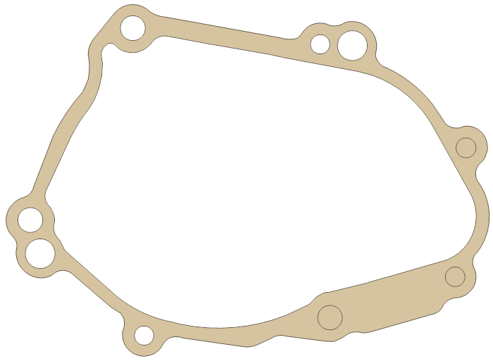 Yamaha Gasket gasket outline, OEM 5VY-15451-10, A material