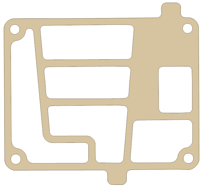 Yamaha Gasket gasket outline, OEM 5VY-15462-00, A material