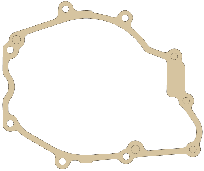 Yamaha Gasket gasket outline, OEM 5VX-15451-00, A material