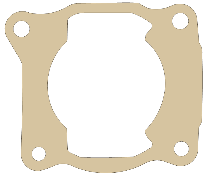 Yamaha YFZ350 Banshee Cylinder Base "D MAT" gasket outline