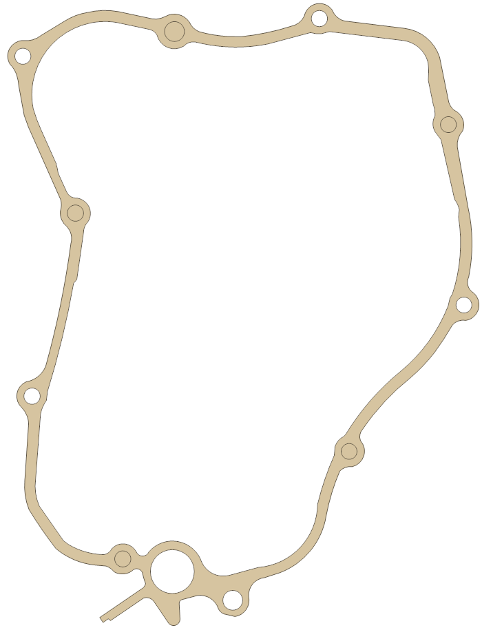 Yamaha Cover gasket gasket outline, OEM 1C3-15462-00, A material