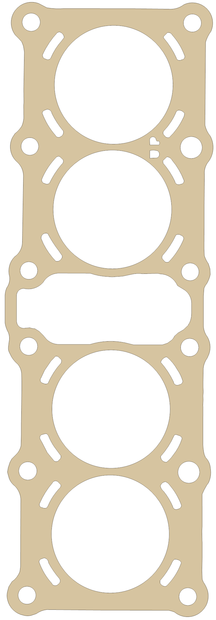 Yamaha Cylinder gasket outline, OEM 3TJ-11351-00, A material