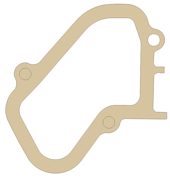 Yamaha Gasket gasket outline, OEM 1C3-11993-00, A material