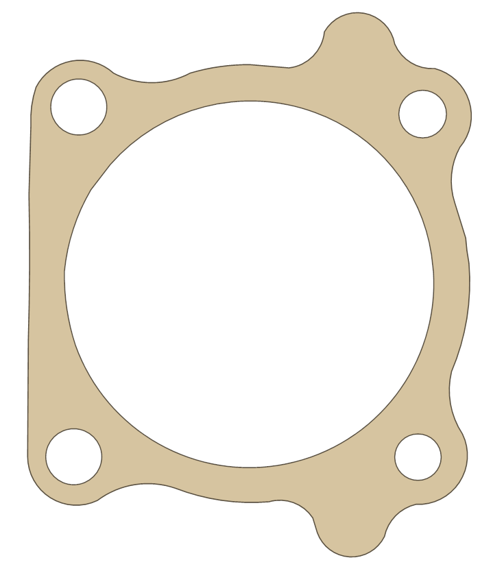 Yamaha Gasket gasket outline, OEM 5VY-14643-00, A material
