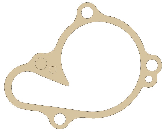Yamaha Water Pump gasket outline, OEM 1C3-12428-00, A material