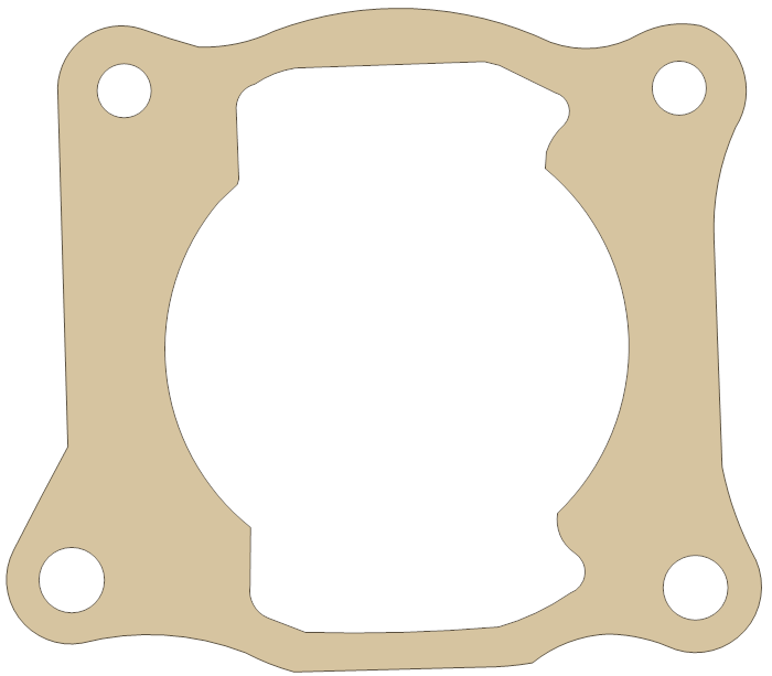Yamaha RD350 Cylinder Base gasket outline